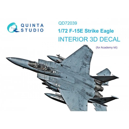 QUINTA 1/72 F-15E Strike Eagle 3D-Printed & Color Interior for ACA